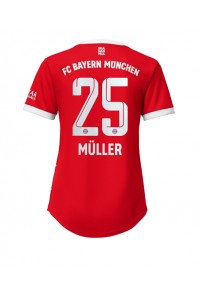 Fotbalové Dres Bayern Munich Thomas Muller #25 Dámské Domácí Oblečení 2022-23 Krátký Rukáv